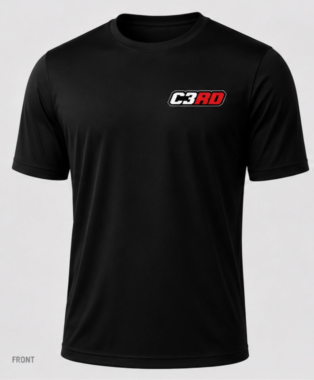 C3RD Black DryFit Performance Tee
